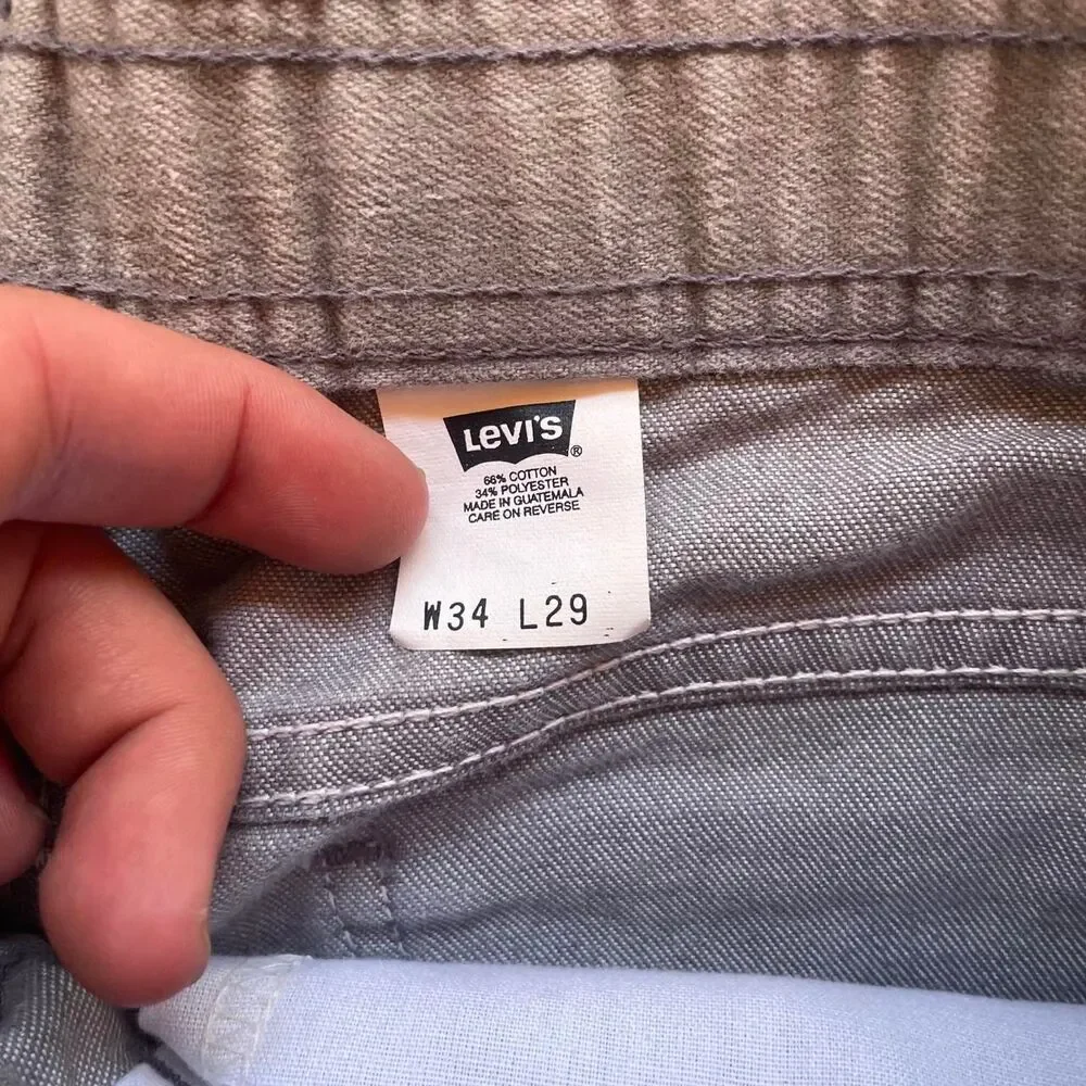 Levi-s Men's Grey and Silver Jeans